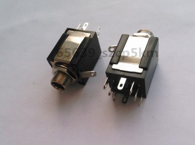 1pcs 6.35mm 1/4 Inch Stereo Jack Chassis Socket Connector - Audio Panel Mount  *