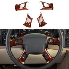 4PCS Car Trim Cover Decal Sticker Compatible with Chevy Style A, Woodgrain