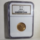 NGC 1899 $5 Liberty Head Gold Half Eagle MS62 Philadelphia Gold Coin