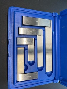 Fowler 4 Pc Machinist 2"- 6" Solid Square Set w/ Case 52-432-246