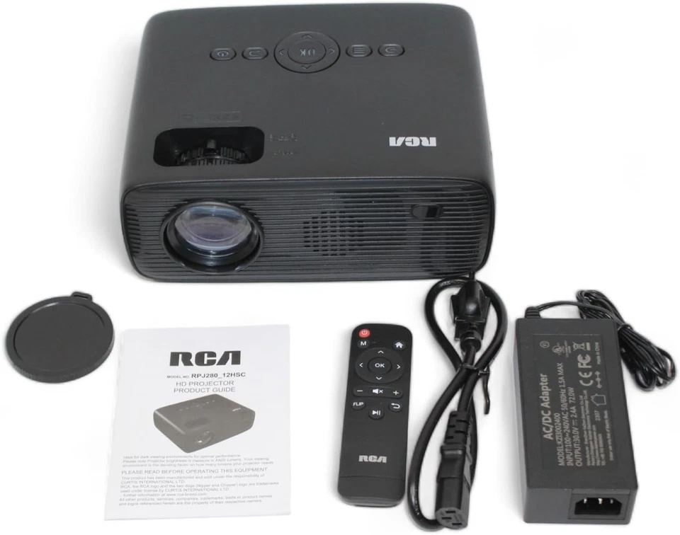 RCA 1080P Home Theater Projector, 250 LMs, HDMI ports, Black RPJ280-12HSC - Image 4 of 4
