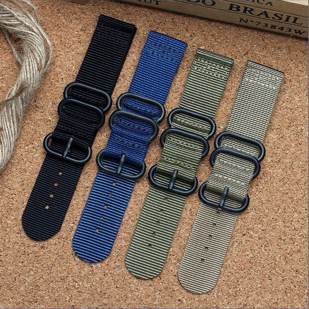 Quick Fit Universal 18mm 20mm 22mm Durable Military Woven Nylon Watch
