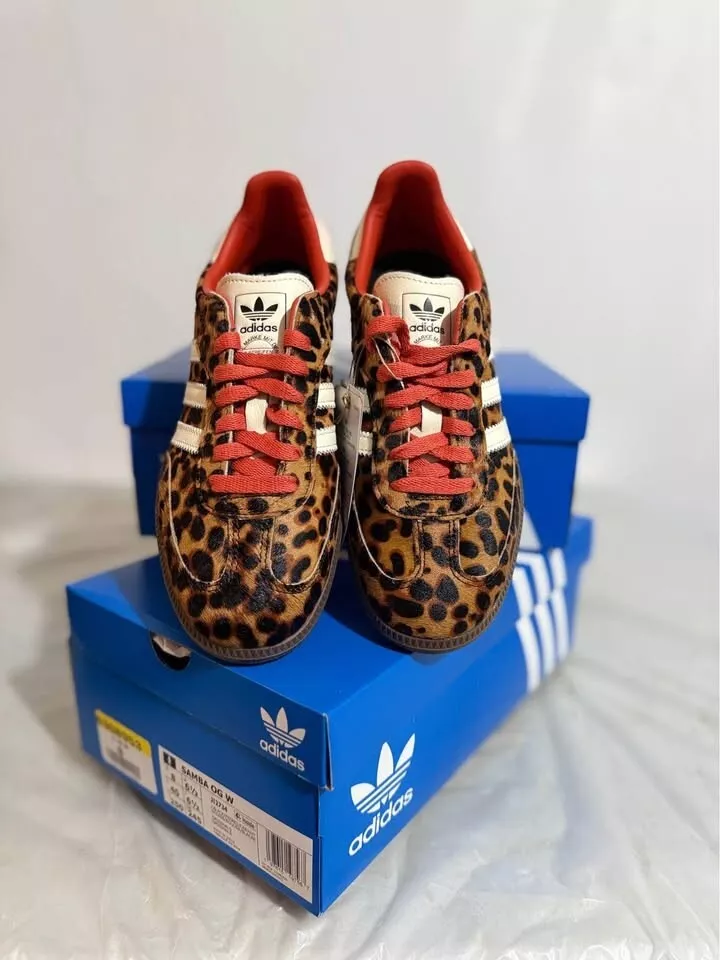 Adidas Samba OG Preloved Red Leopard JI2734 Womens New | eBay