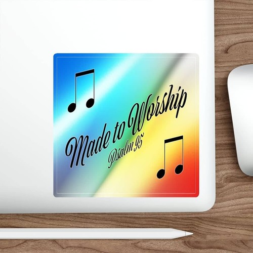 Holographic Die-Cut Stickers "Made to Worship" - Picture 5 of 20