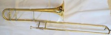 B Flat Tenor Trombone Kit Bb Key Gold Lacquer Slide Trombone w Case 7C Funion