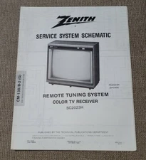 Zenith Service System Schematic tuning system Color TV Receiver SC2023H