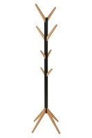 Premier Housewares Coat Stand Bamboo Black Premier Housewares Coat Stand Bamboo Black