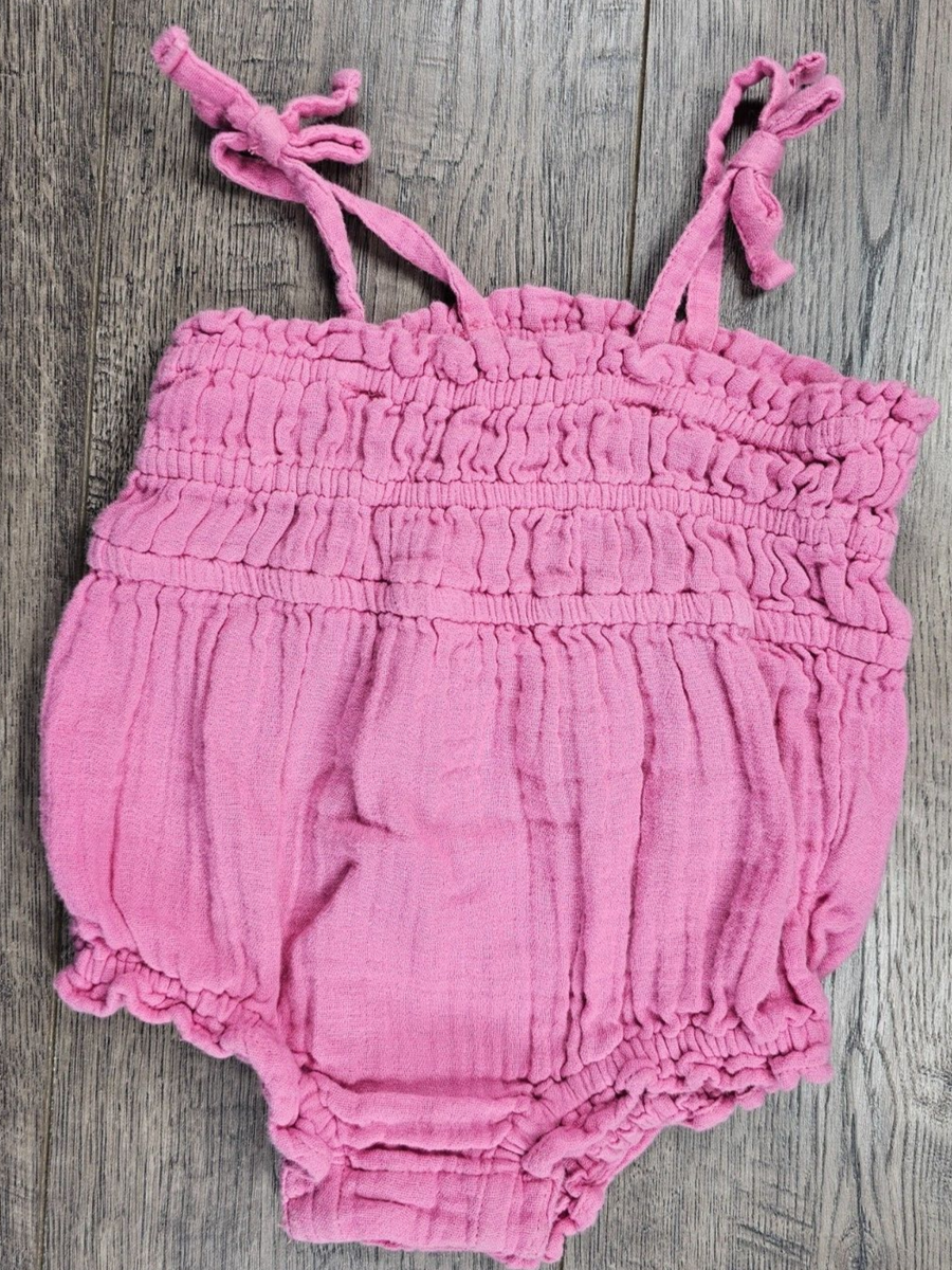 Baby Girl Clothes Old Navy 3-6 Month Mauve Romper Outfit