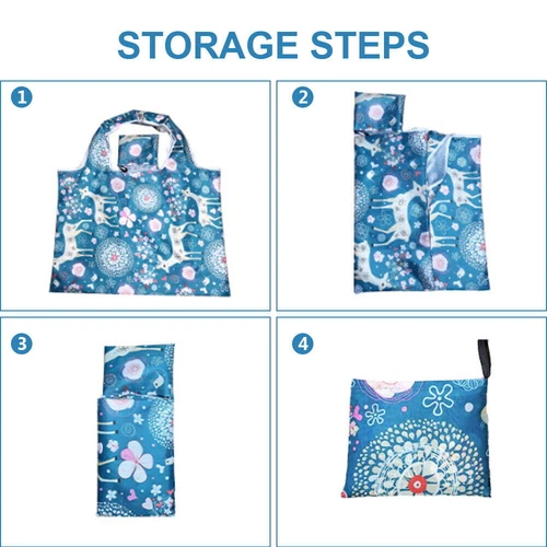 Large Foldable Reusable Ladies Shopping Bag Eco Tote Handbag Fold Away Bag UK - Picture 8 of 21