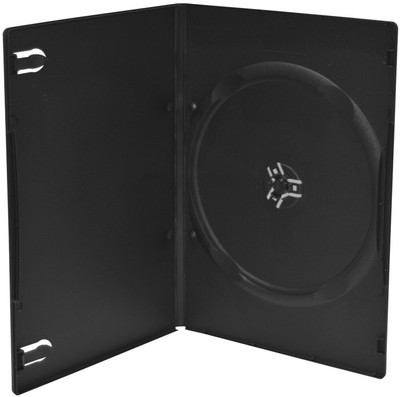 200 DVD Hüllen Slim 1er Box 7 mm für je 1 BD / CD / DVD schwarz