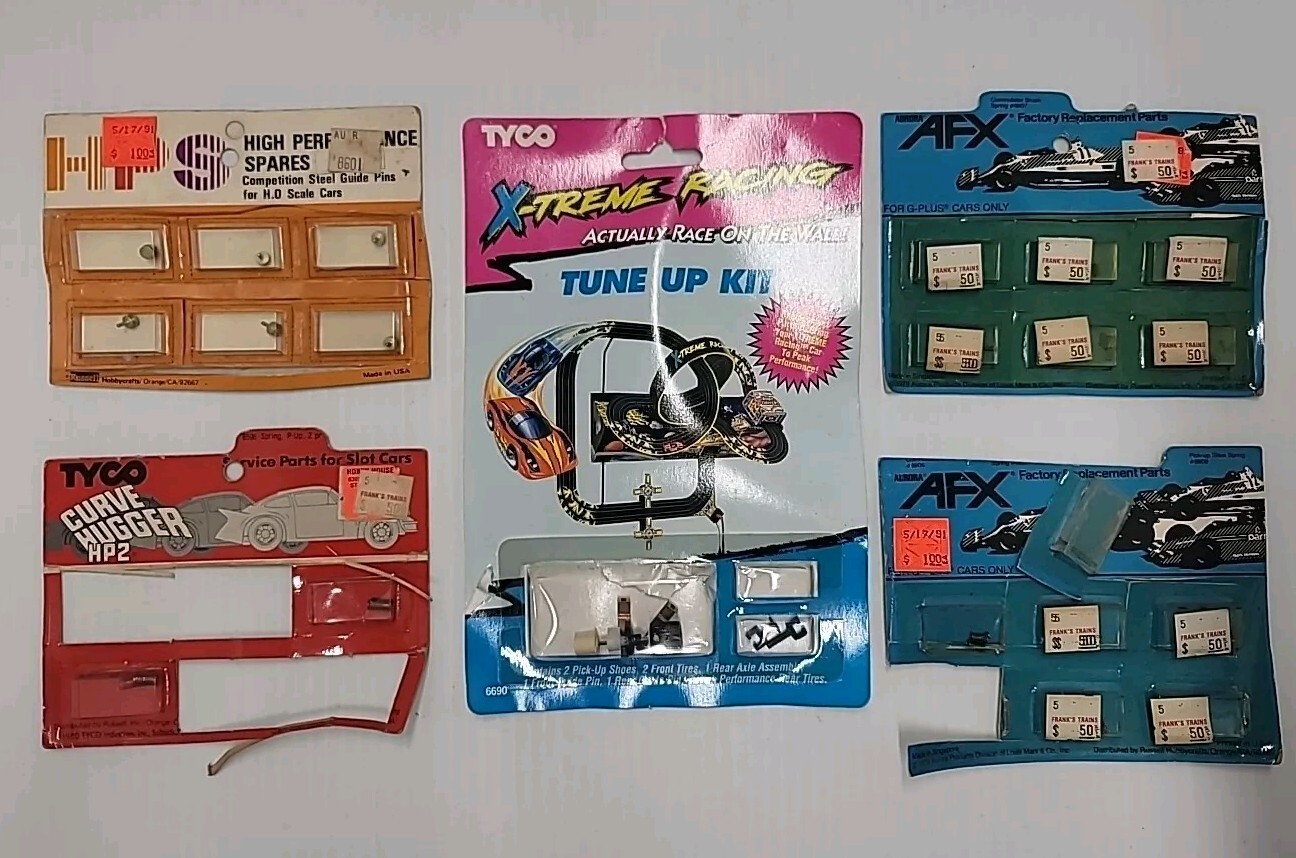 Slot Car Spring Kit NOS AFX Aurora Tyco HO Slot Car Parts Lot springs pins tune-up kit | eBay