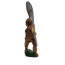 M114a Manoil Toy Soldier Aviator with Silver Propeller Variant Pilot Antique VTG