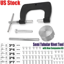 Vent Window Rivet Tool Restoration Kit For 1/8" Semitubular Rivets Kit Fixt Dies