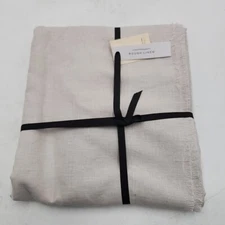 NEW Rough Linen Raw Edge Smooth Linen Tablecloth - Natural - 72" x 118"