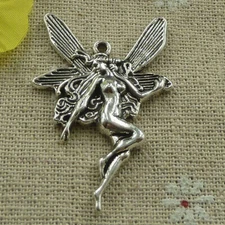 Free Ship 44 pcs tibetan silver fairy charms pendant 44X30mm L-3231