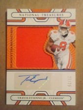 2022 National Treasures Travis Etienne Jr. Silhouette Jersey Auto Patch #/75