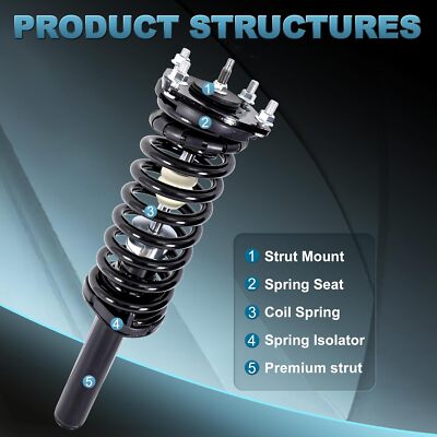 EVERESTWAY Front Rear Assembly Pair Complete Strut 172379 172378