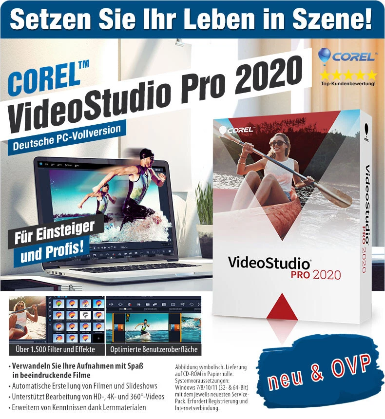 ★ COREL VideoStudio PRO 2020 ★ deutsche PC-Vollversion ★ NEU ★ OVP ★Video Studio - Bild 3 von 3