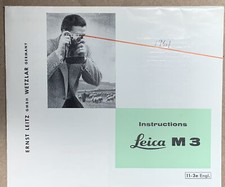Leica M3 Instruction Manual 11-3e/Engl. In Good Condition .