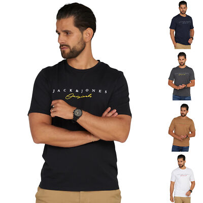 Jack & Jones Infinity Herren T-Shirt HARRISON O-Neck Shirt Kurzarmshirt Casual