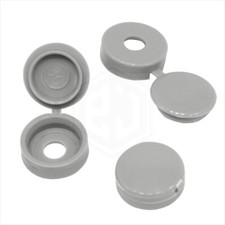 20 COLOUR SMALL PLASTIC HINGED SCREW FOLD OVER COVER CAPS 6g/8g Gauge M3.5 & M4