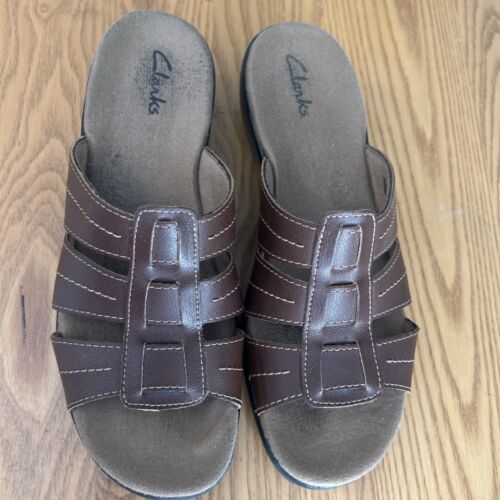 Clark’s Leather Sandals Women’s Size 6 Preloved Brown Style 81897 - Picture 2 of 5