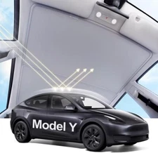 krladetn Roof with Windshield Sun Shade for 2020-2024 Tesla Model Y New FREE SHI