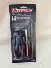 WESTWARD MULTI-BIT SCREWDRIVER 5 IN 1, 7 1/2" NEW WITH TAPED EDGES