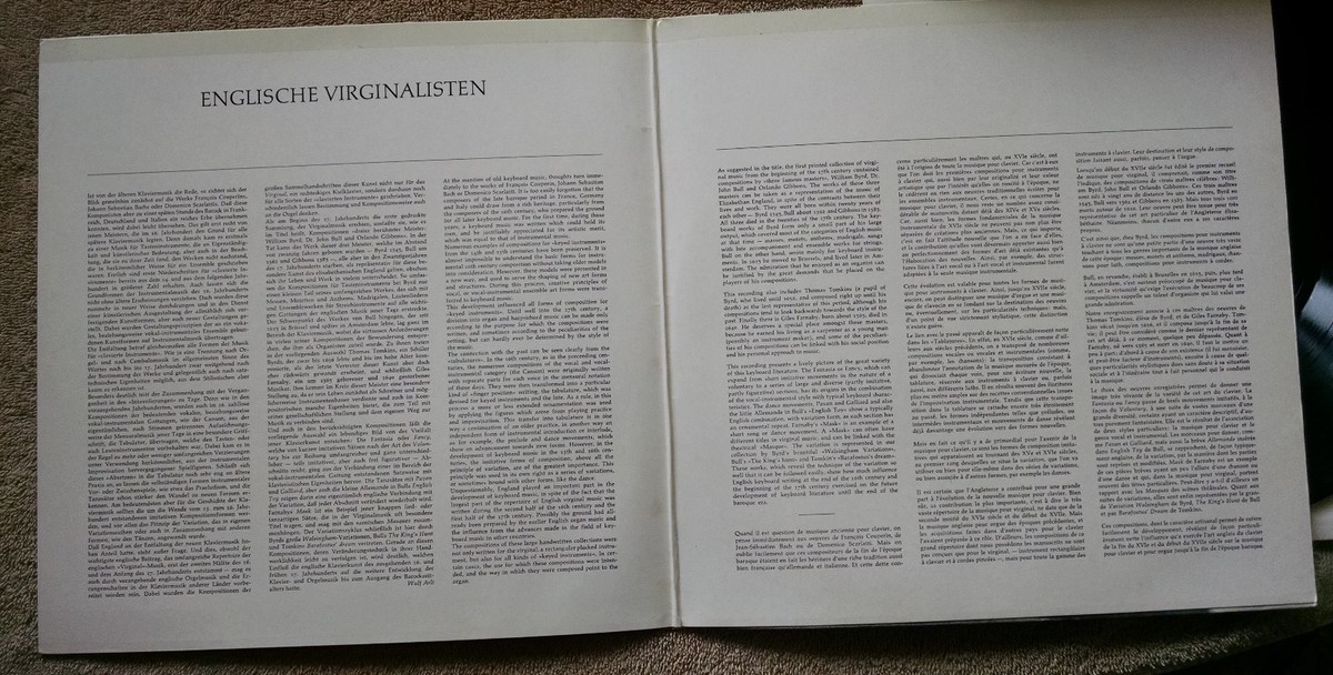 Gustav Leonhardt Englische Virginalisten deutsche harmonia mundi