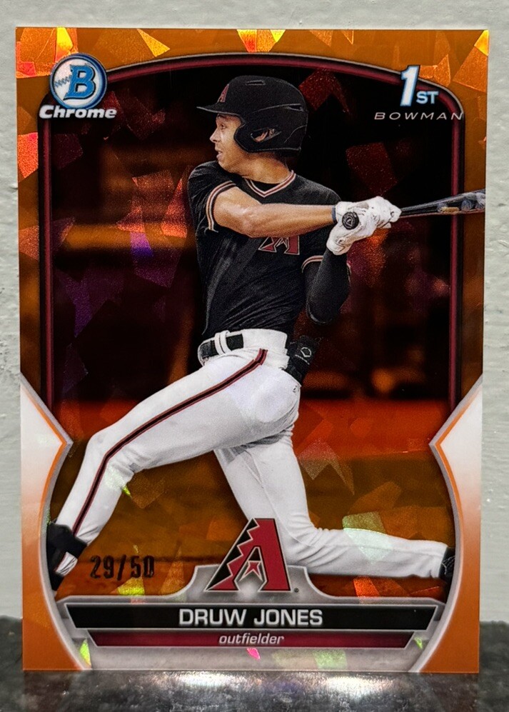 Druw Jones 2023 Bowman Sapphire Orange Refractor 1st /50 Diamondbacks RC