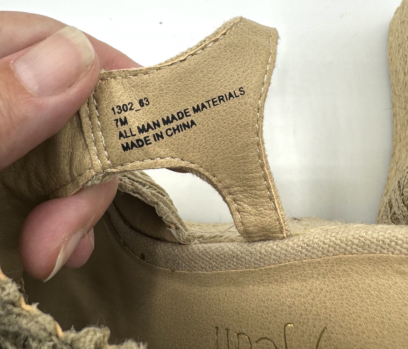 Cathy Jean Beige Lace Macrame Wedge Shoes With Jute Natural Rope