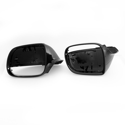 For Audi Q5 SQ5 Q7 09-15 Mirror Cover Cap w/o Side Assist Replace Gloss Black - Picture 11 of 13