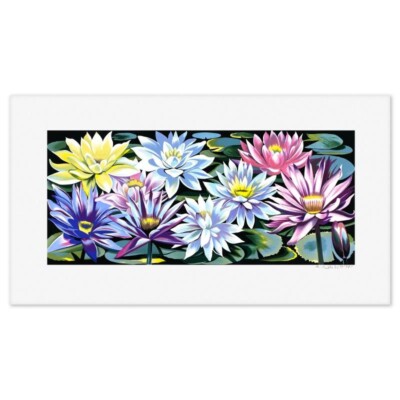 Lowell Nesbitt Water Lily II Limited Edition Flower Serigraph Hand Signed