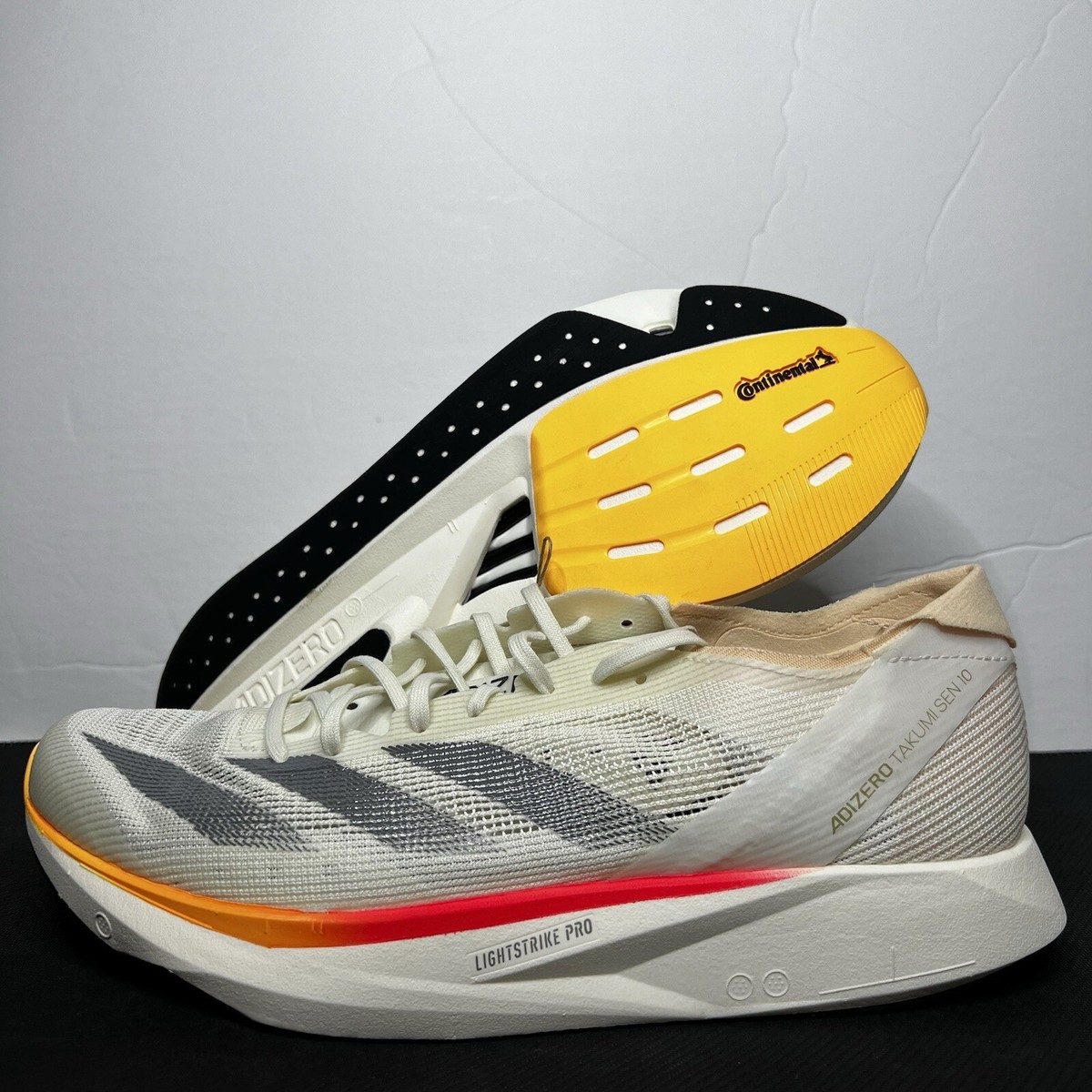 Adidas Adizero Takumi Sen 10 Ivory Womens Running Shoes Sz 9 