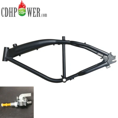 CDHPOWER Black Felt Faker Gas Tank Frame 3.4L with Petcock-Gas Motorized Bicycle