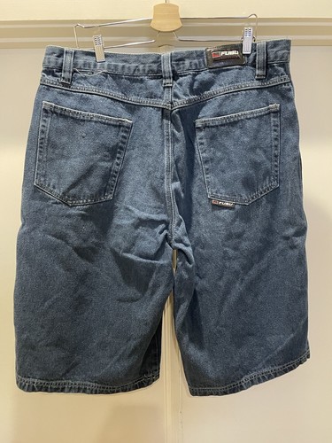 Pantaloncini vintage Fubu Platinum Carpenter Denim blu taglia 40 - Foto 3 di 5