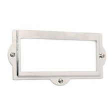 Nickel Plated Label Holders File Drawer Label Card Frame w/Screws