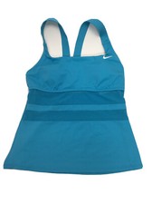 Nike Women's V-Neck Tankini Swim Top in Light Blue Fury, Small