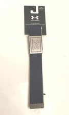 Under Armour Reversible Webbing Belt One Size Cut-to-sizing Color: Navy / Khaki