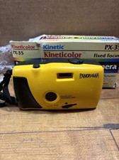 Kinetic Kineticolor Panoramic 35mm Camera w/ Box  Instructions PX-35 Yellow