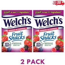 Welch's Fruit Snacks, Berries 'N Cherries, Gluten Free, Bulk Pack,Individual 0.8