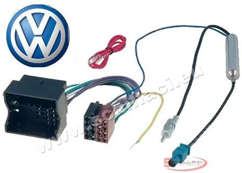 Adattatore ISO Volkswagen - cavo connettore autoradio per VW GOLF / POLO / PASSA - Imagen 1 de 1