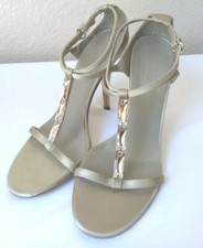 GUCCI Swarovski Crystal Satin Heels Shoes 7B