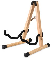 Wooden Acoustic Guitar Stand Folding Guitar Floor Holder for Bass Cello Banjo