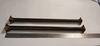 PAIR OF ANTIQUE LONGCASE CLOCK HOOD WOODEN COLUMNS 39cm LONG