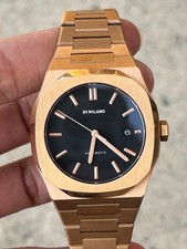 D1 Milano Automatic Watch Rose Gold Black Dial Octagonal From Japan