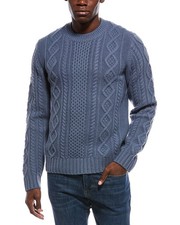 Vince Aran Cable Wool Crewneck Sweater Men's