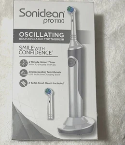 Soniclean Pro 1100 electric rechargeble Oscillating Toothbrush w 12 Brush Heads