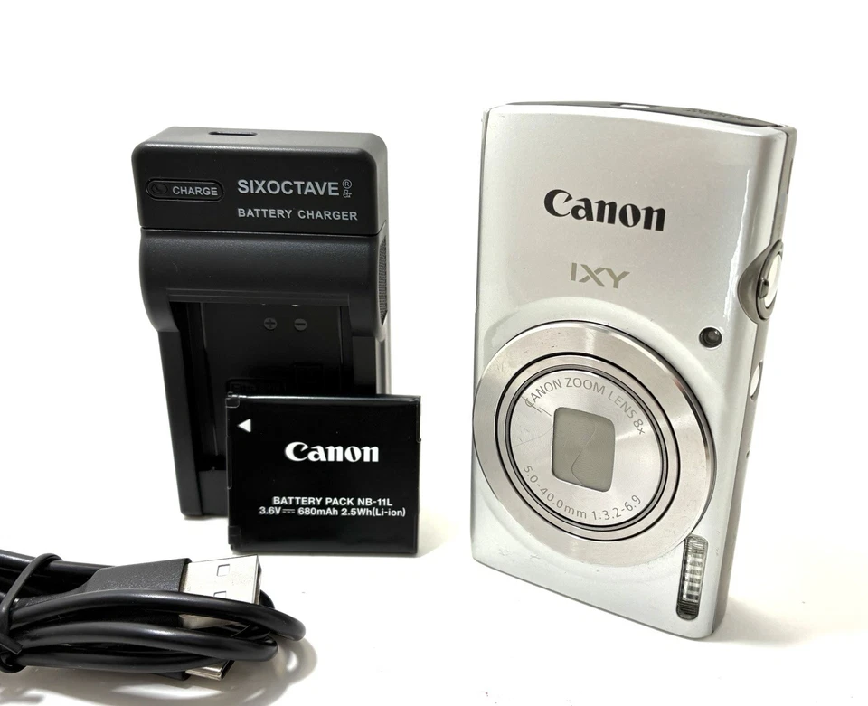 Câmera Digital Canon IXY 180 PowerShot ELPH 180 20MP Prata Japão [Excelente+5] - Imagem 2 de 4