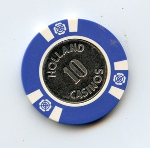10.00 Chip from the Holland Casinos Netherlands CIC